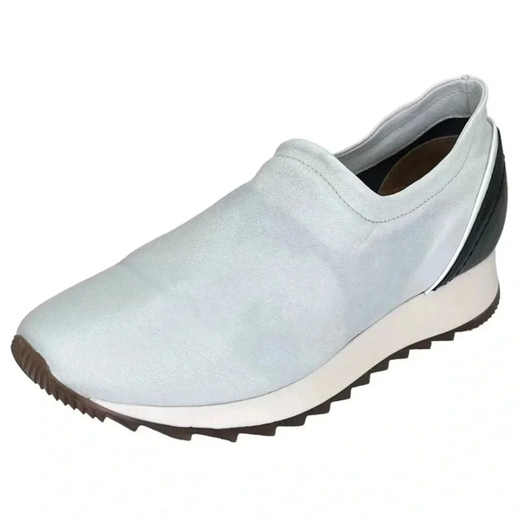Aquatalia Daelyn Nappa Leather Slip On Hidden Heel Womens Sneakers Size 7.5M - Picture 1 of 12